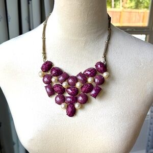 2/$10 Purple and Gold Statement Necklace